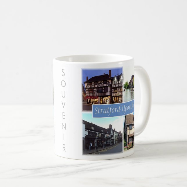Caneca De Café ENG060 STRATFORD EM AVON, Inglaterra Europa, (Frente Esquerda)