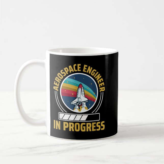 Caneca De Café Engenharia Aeronáutica Aeroespacial em Curso (Esquerda)