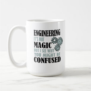 Caneca De Café Engenharia - Não é magia