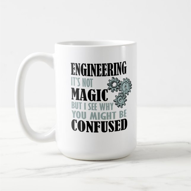 Caneca De Café Engenharia - Não é magia (Esquerda)