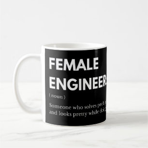 Caneca De Café Engenheira Mulher Que Resolve Problemas Engraçado