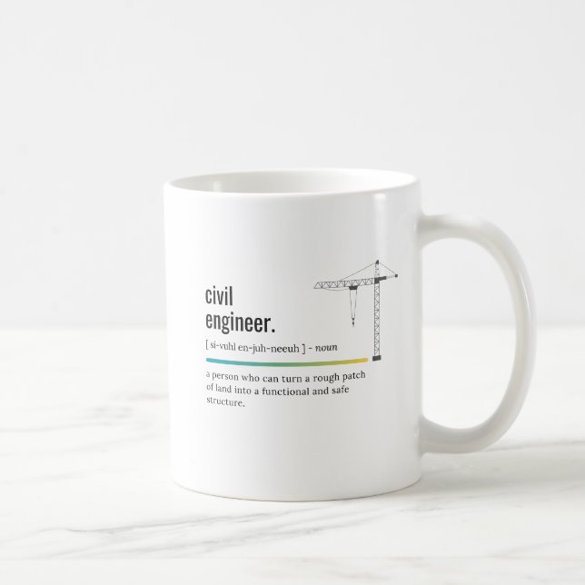 Caneca De Café Engenheiro Civil (Direita)