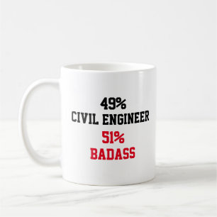 Caneca De Café Engenheiro Civil Badass