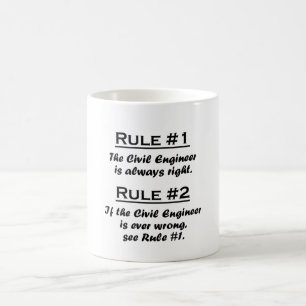 Caneca De Café Engenheiro civil da regra