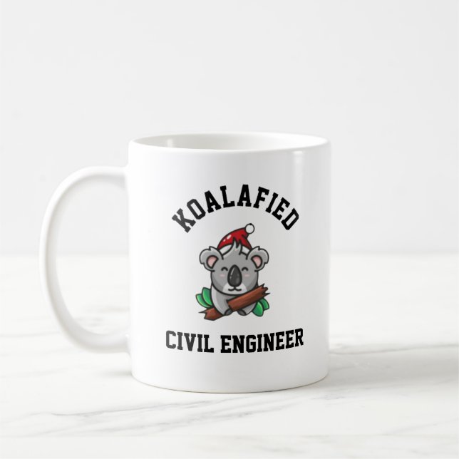 Caneca De Café Engenheiro Civil Koalafied (Esquerda)