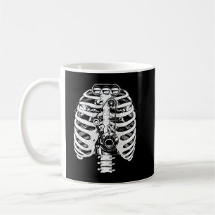Caneca De Café Engenheiro de Carros Mecânicos Esqueleto de Mecâni