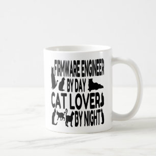 Caneca De Café Engenheiro de firmware do Cat Lover