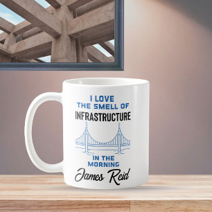 Caneca De Café Engenheiro de Pontes de Engenharia Civil Engraçado