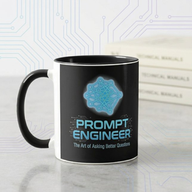 Caneca de Café Engenheiro de Prompt de IA – Tecnol (Criador carregado)