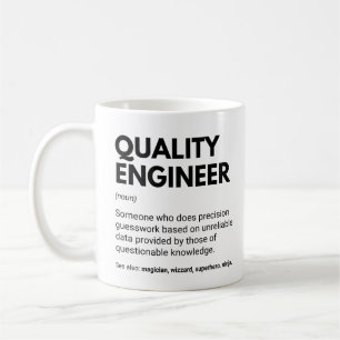 Caneca De Café Engenheiro de Qualidade Definição Engraçada