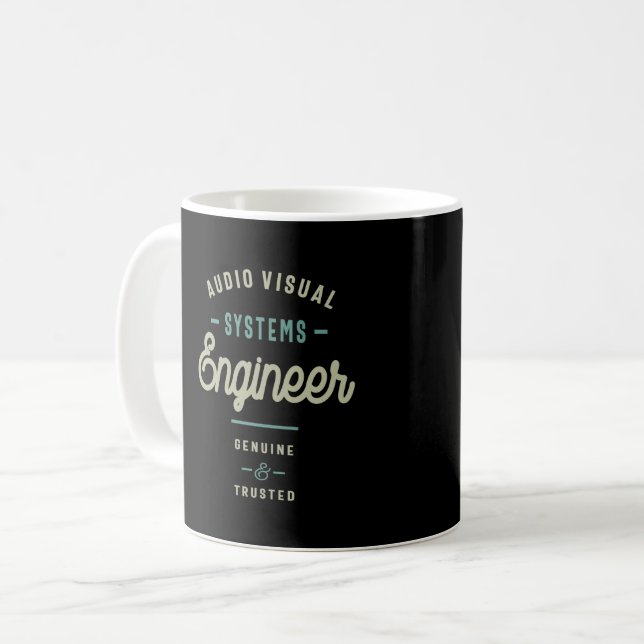 Caneca De Café Engenheiro de Sistemas Visuais de Áudio (Frente Esquerda)