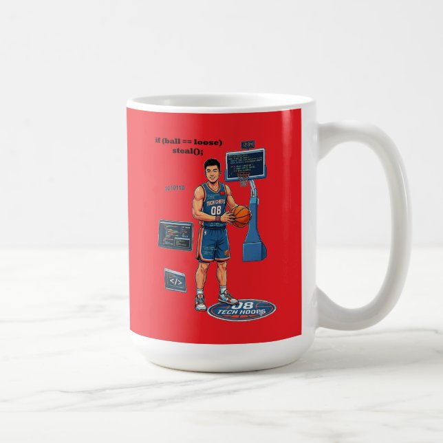 Caneca De Café Engenheiro de Software Chinês Jogando Basquete URM (Direita)