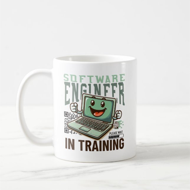 Caneca De Café engenheiro de software em treinamento (Esquerda)