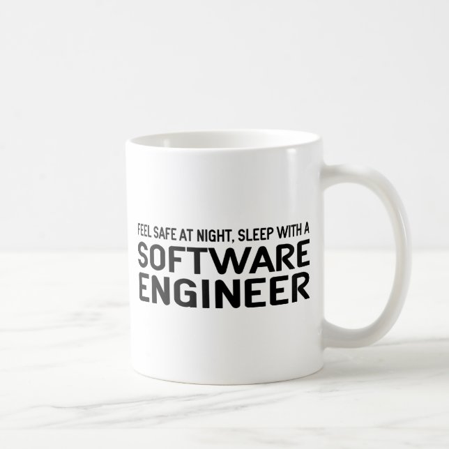 Caneca De Café Engenheiro de software engraçado (Direita)