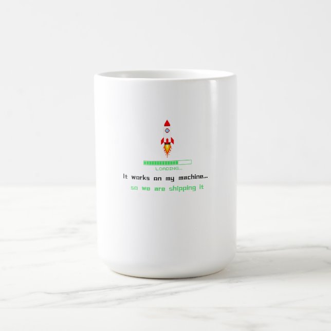 Caneca De Café Engenheiro de Software Engraçado Enviando-o  (Centro)