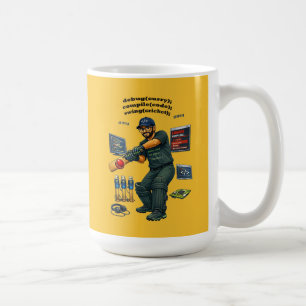 Caneca De Café Engenheiro de Software Indiano Codificador Jogando