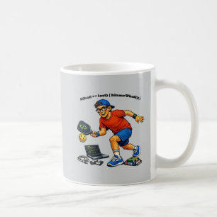 Caneca De Café Engenheiro de Software Jogando Pickleball com uma 
