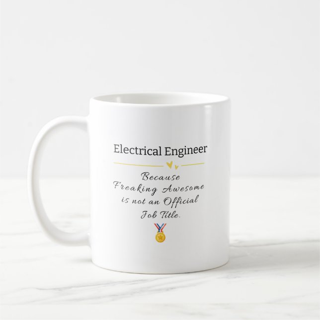 Caneca De Café Engenheiro Elétrico - Apreciação do Título do Trab (Esquerda)