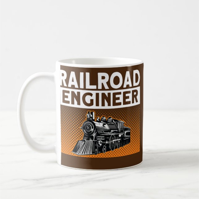 Caneca De Café Engenheiro Ferroviário Adultos (Esquerda)
