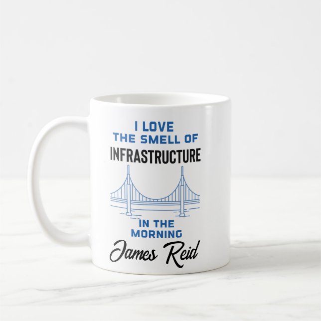 Caneca De Café Engenheiro Funny Civil Engineering Bridge (Esquerda)
