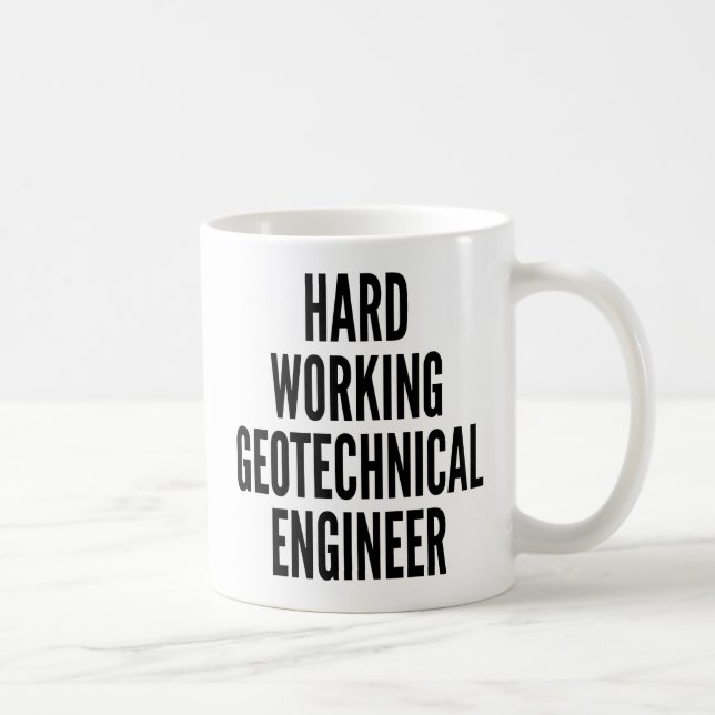 Caneca De Café Engenheiro Geotécnico Trabalhador (Direita)