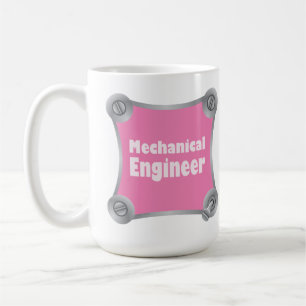 Caneca De Café Engenheiro mecânico rosa