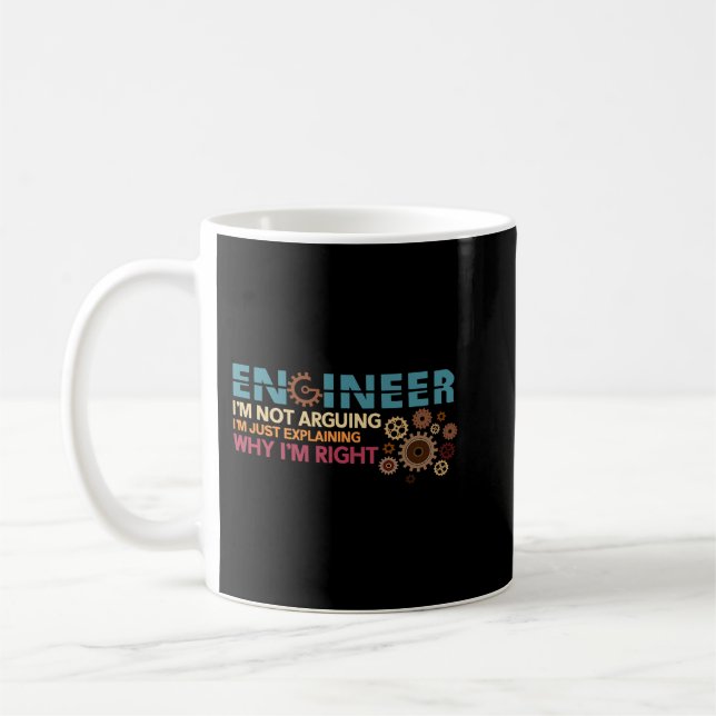 Caneca De Café Engenheiro Não Estou Argumentando Uma Citação De E (Esquerda)