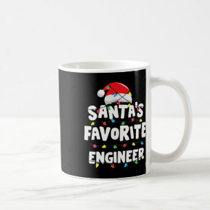 Caneca De Café Engenheiro Papai noel De Natal Favorito Engraçado 