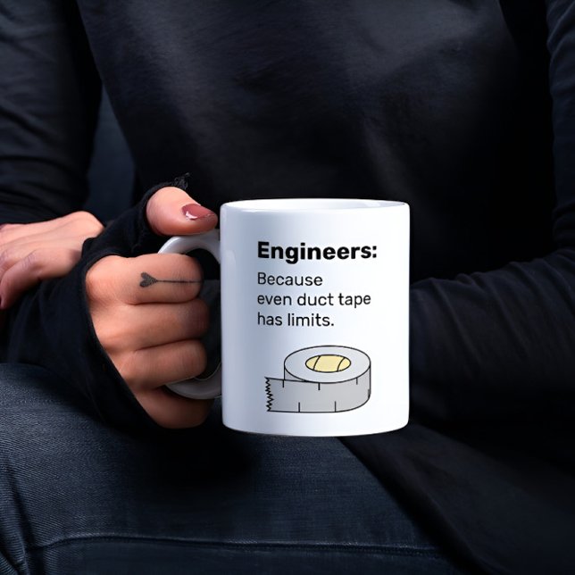 Caneca De Café Engenheiros, Fita Duct tem limites engraçados (Criador carregado)