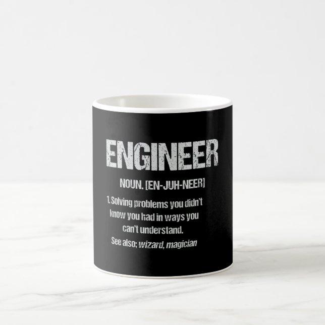 Caneca De Café ENGINEER NOUN Funny Engineering Quotes Graduation (Centro)