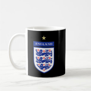 Caneca De Café england lionesses 2022 Three Heraldic Lio