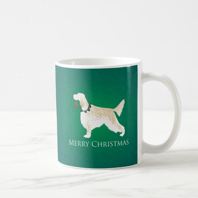 Caneca De Café English Setter Felry Christmas Design (Direita)
