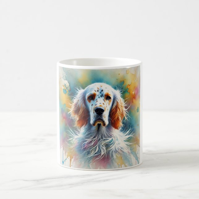 Caneca De Café English Setter in Nature 060924AREF147 - Watercolo (Centro)