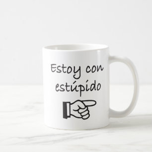 Caneca De Café Engodo Estúpido de Estoy