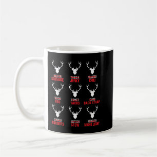 Caneca De Café Engraçada Caçadora De Carne De Veado De Reindeer D