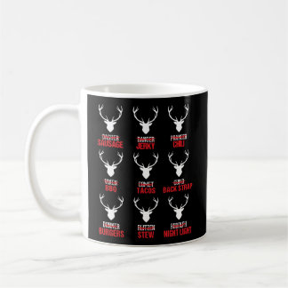 Caneca De Café Engraçada Caçadora De Carne De Veado De Reindeer D