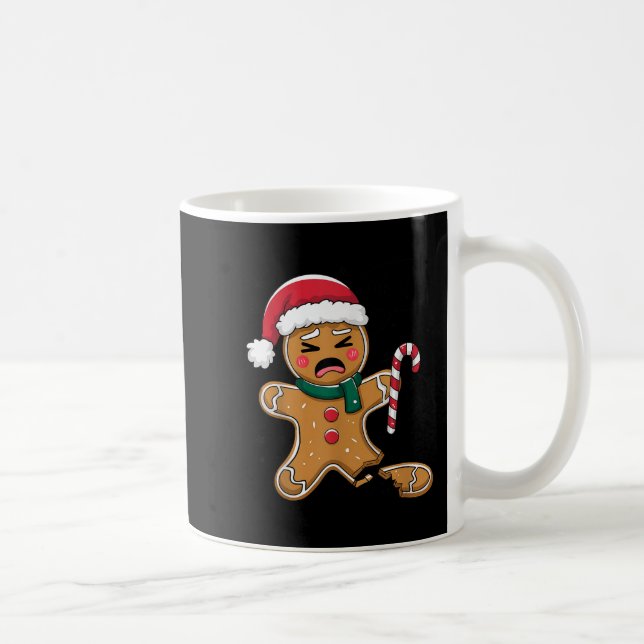 Caneca De Café Engraçada Cachorro de Gingerpão Cachorro de Natal (Direita)
