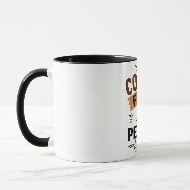 Caneca de Café Engraçada – Café Primeiro Pessoas D (Esquerda)