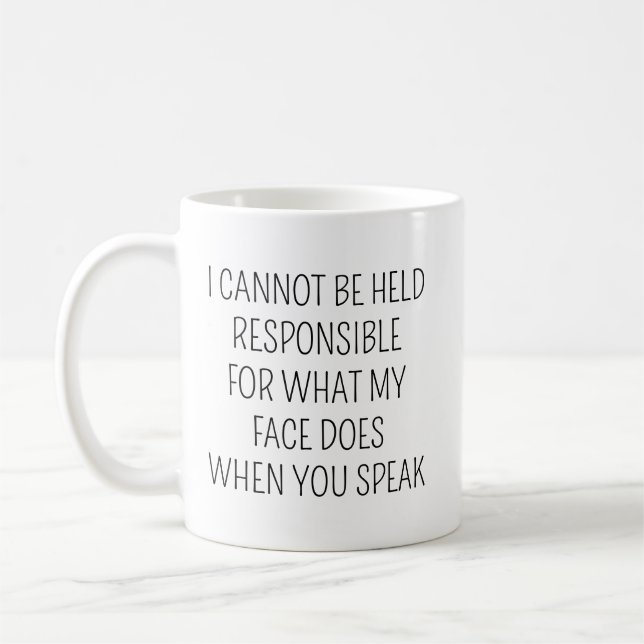 Caneca de Café Engraçada, Caneca Sarcástica, Xícar (Esquerda)