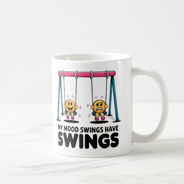 Caneca De Café Engraçada Coffee Mug - Meu Humor Tem Balanços (Direita)