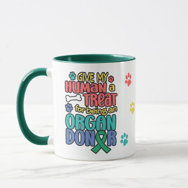 Caneca de Café Engraçada Conscientização sobre Doa (Esquerda)