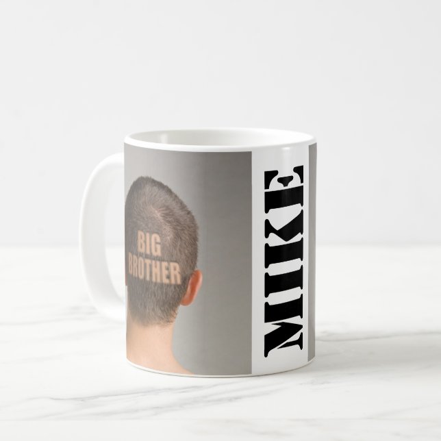 Caneca de Café Engraçada Corte de Cabelo Big Broth (Frente Esquerda)
