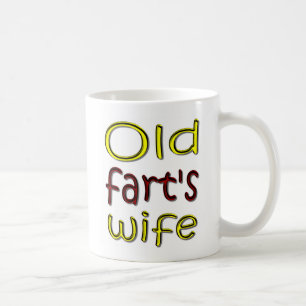Caneca de café engraçada da esposa Fart velho