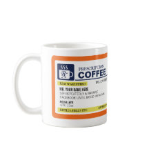 Caneca de café engraçada da prescrição