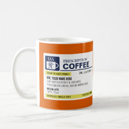 Caneca de café engraçada da prescrição