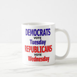 Caneca de café engraçada de Democrata