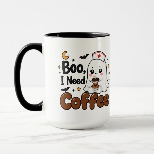 Caneca de café engraçada de enfermeira de Hallowee (Esquerda)