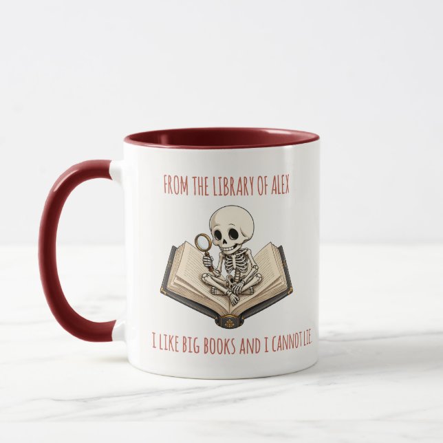 Caneca de Café Engraçada de Esqueleto com Duas Cor (Esquerda)