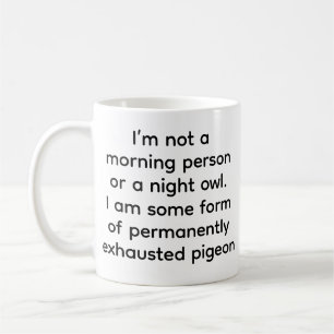 Caneca de Café Engraçada de Pombo Permanentemente