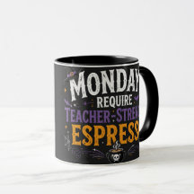 Caneca de café engraçada de segunda-feira Espresso